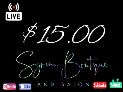 $15.00 - Syrena Boutique & Salon