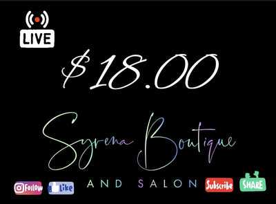 $18.00 - Syrena Boutique & Salon