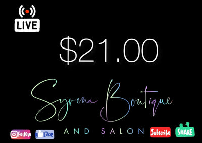 $21.00 - Syrena Boutique & Salon